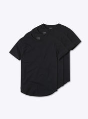 AO Curve-Hem Tee 3-Pack | Black Signature-Fit PYCA Pro®
