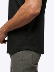 AO Henley Curve-Hem | Black Signature-fit PYCA Pro®