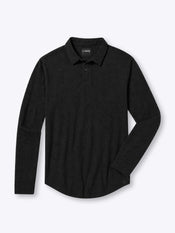 AO Long Sleeve Polo | Black Signature-Fit PYCA Pro®