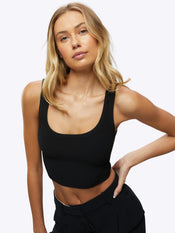 Coreflex™ Tank Cropped | Black Form-Fitting