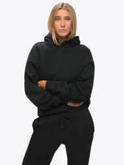 Divine Fleece Oversized Hoodie | Black