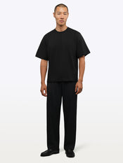 Foundation-Air Relaxed Pleated Trouser | Black Relaxed-Fit