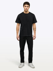 Overtime Oversized Tee | Black Relaxed-Fit