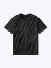 Riviera Knit Textured Tee | Black Signature-Fit