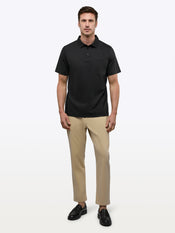 Soho Interlock Polo | Black Classic-fit