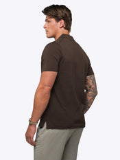Riviera Knit Button Up | Burnt Oak Signature-Fit