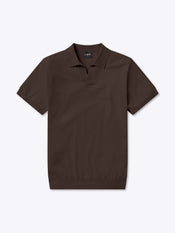 Riviera Knit Polo | Burnt Oak Signature-Fit