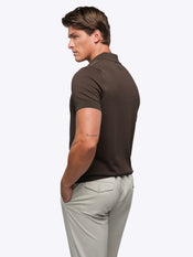 Riviera Knit Polo | Burnt Oak Signature-Fit