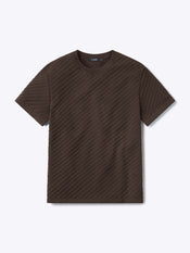 Riviera Knit Texture Tee | Burnt Oak Signature-Fit