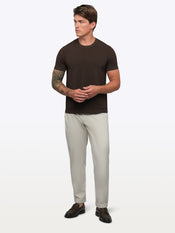 Riviera Knit Texture Tee | Burnt Oak Signature-Fit