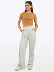 Tomboy Tee Cropped | Caramel Slim-fit Tomboy-Cotton™