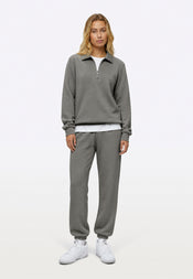 Divine Fleece Oversized Q-Zip | Charcoal