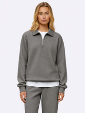 Divine Fleece Oversized Q-Zip | Charcoal