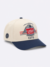 Eagle A-Frame Hat | Natural/Blue