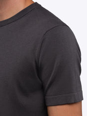 Riviera Luxe Knit Crewneck Tee | Dark Heathered Grey Signature-Fit