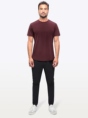 AO Curve-Hem Tee | Deep Cranberry Signature-Fit PYCA Pro®