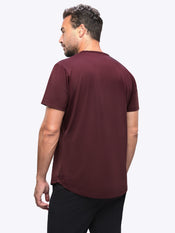 AO Curve-Hem Tee | Deep Cranberry Signature-Fit PYCA Pro®
