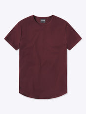 AO Curve-Hem Tee | Deep Cranberry Signature-Fit PYCA Pro®