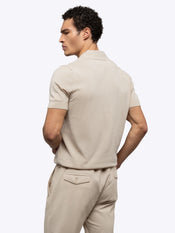 Riviera Knit Polo | Sand Dune Signature-Fit