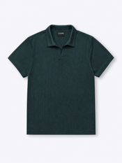 SoHo Ribbed Polo | Obsidian Signature-Fit