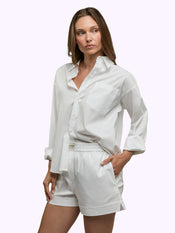 Soho Boxer Short Set | White Soho Long Sleeve Button Up + SoHo Boxer Short