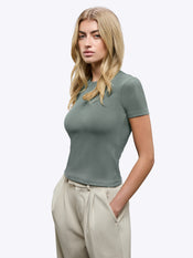 Tomboy Tee | Sage Slim-fit Tomboy-Cotton™