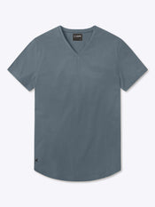 AO V-Neck Curve-Hem Tee | Ocean Storm Signature-fit PYCA Pro®