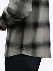 Brooks Flannel Soft Brushed Button Up | Grey-Black Classic-Fit