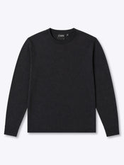 Riviera Luxe Knit Crewneck Long Sleeve Tee | Black Signature-Fit