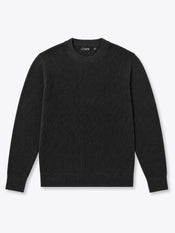 Palisade Textured Knit Crew Sweater | Black Classic-Fit