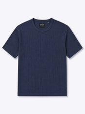 SoHo Ribbed Crewneck Tee | Pacific Blue