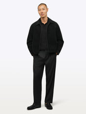 SoHo Pleated Trouser Relaxed-Fit | Heather Charcoal Woven