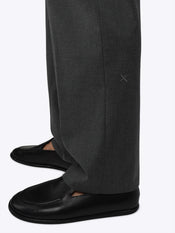 SoHo Pleated Trouser Relaxed-Fit | Heather Grey Woven