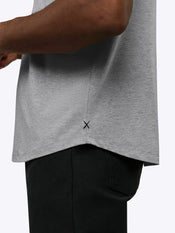 AO Curve-Hem Tee | Heather Grey Signature-fit PYCA Pro®