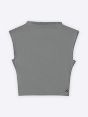 Sleeveless Tomboy Tee | Heather Grey Slim-fit Tomboy-Cotton™