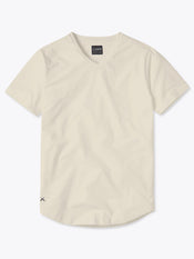 AO V-Neck Curve-Hem | Ivory Signature-fit PYCA Pro®