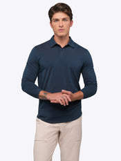 AO Long Sleeve Polo | Pacific Blue Signature-Fit PYCA Pro®
