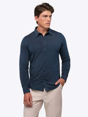 AO Long Sleeve Button Up | Pacific Blue Signature-Fit PYCA Pro®