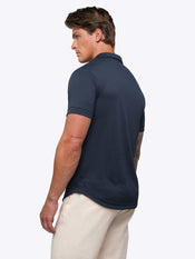 SoHo Ribbed Polo | Pacific Blue Signature-Fit