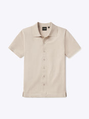 Riviera Knit Button Up | Sand Dune Signature-Fit