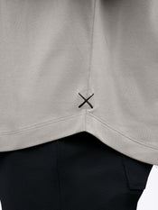 AO Henley Curve-Hem Tee | Morning Dove Signature-Fit PYCA Pro®