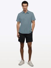 Crossover Button Up | Naples Blue Signature Fit