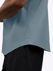 Crossover Button Up | Naples Blue Signature Fit
