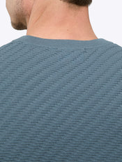 Riviera Knit Textured Tee | Naples Blue Signature-Fit