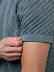 Riviera Knit Textured Tee | Naples Blue Signature-Fit