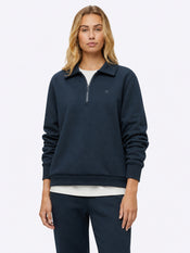 Divine Fleece Oversized Q-Zip | Obsidian