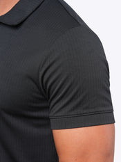 SoHo Ribbed Polo | Obsidian Signature-Fit