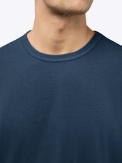 Overtime Oversized Tee | Pacific Blue Relaxed-Fit