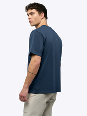 Overtime Oversized Tee | Pacific Blue Relaxed-Fit