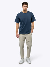 Overtime Oversized Tee | Pacific Blue Relaxed-Fit